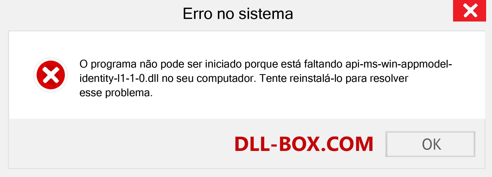 Arquivo api-ms-win-appmodel-identity-l1-1-0.dll ausente ?. Download para Windows 7, 8, 10 - Correção de erro ausente api-ms-win-appmodel-identity-l1-1-0 dll no Windows, fotos, imagens